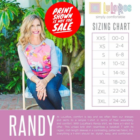 LuLaRoe Randy Raglan T-shirt - Picture 7 of 7